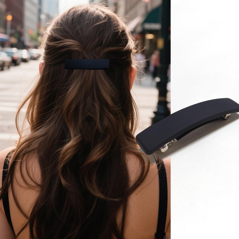 Markuii Small 3 Inch Hair Barrette for Women Not Easy to Break Rectangle Medium to Small French Hair Clips for Half Up Short Thin Hair, 3 Pack - Image 3